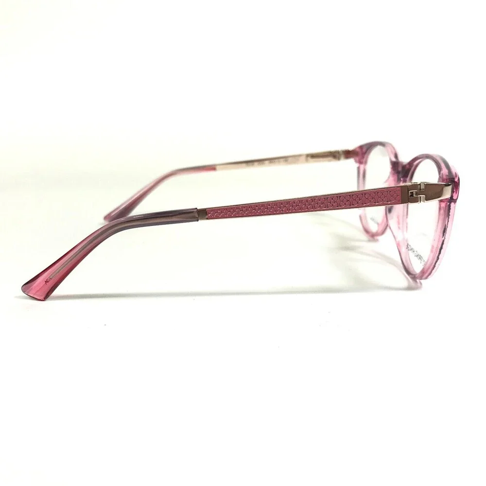 Nicole Miller Eyeglasses Frames ELLA C02 Clear Pink Horn Gold Round 48-15-125